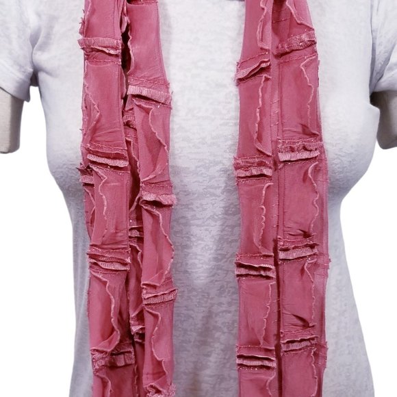 Mauve Flutter Scarf Lightweight Women Accessory Multiwear - Picture 5 of 5